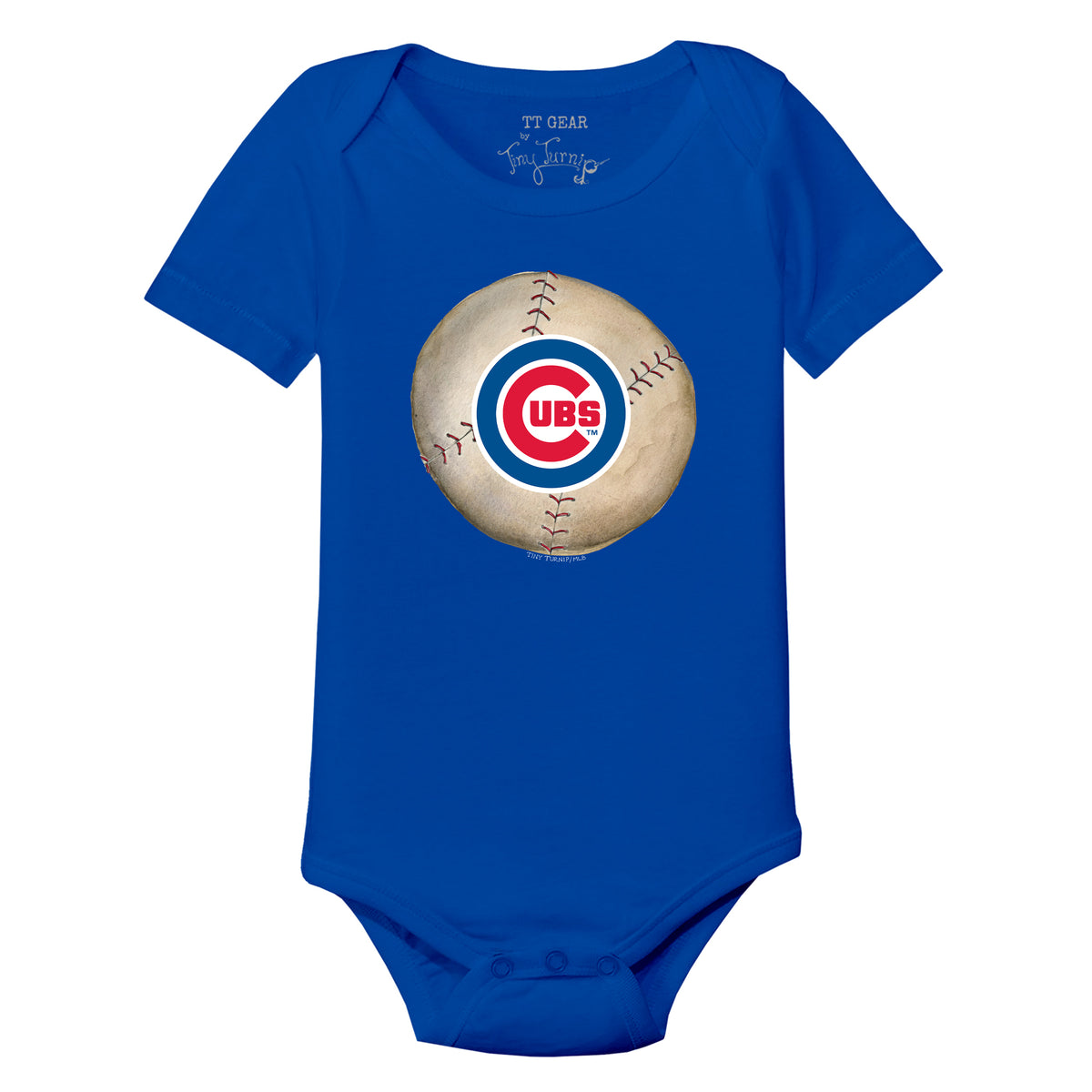 Chicago Cubs Tiny Turnip Infant Blooming Baseballs T Shirt - Limotees