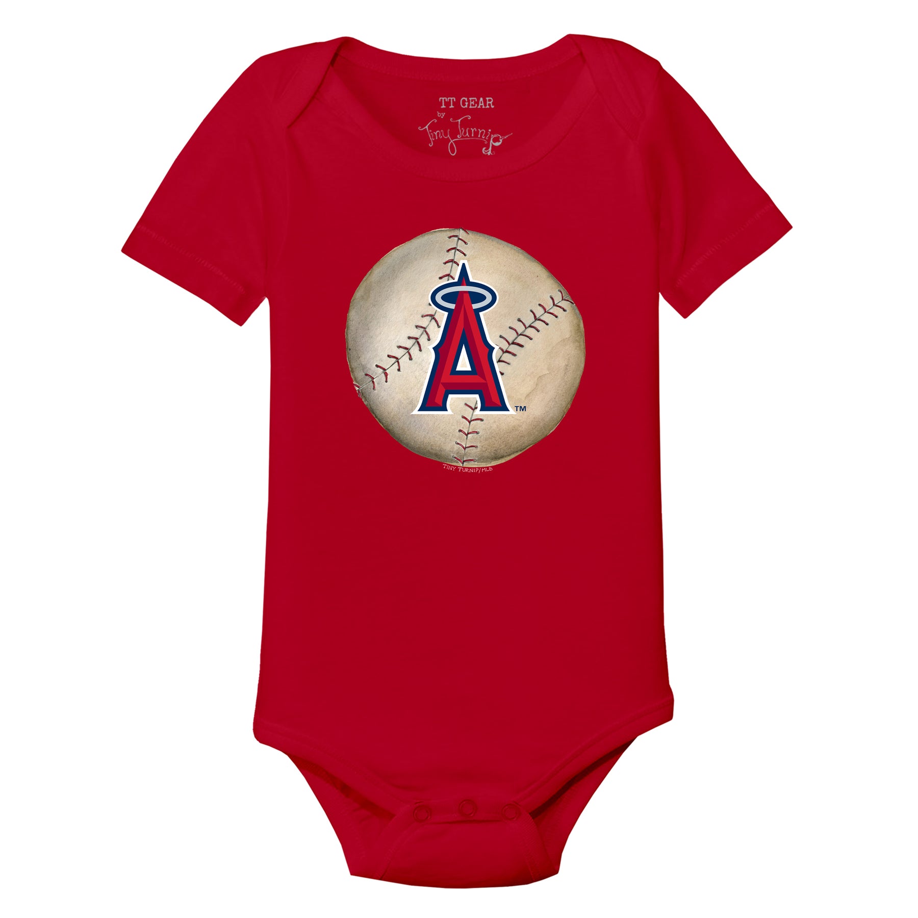 Los Angeles Angels Stitched Baseball Short Sleeve Snapper