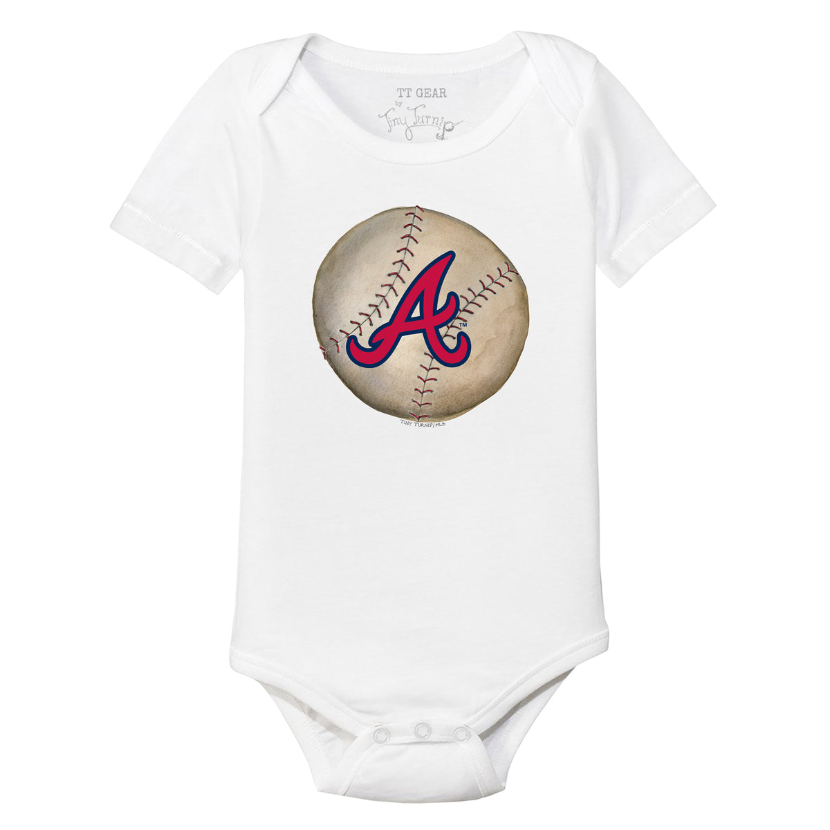 Atlanta Braves Stitched Baseball Short Sleeve Snapper