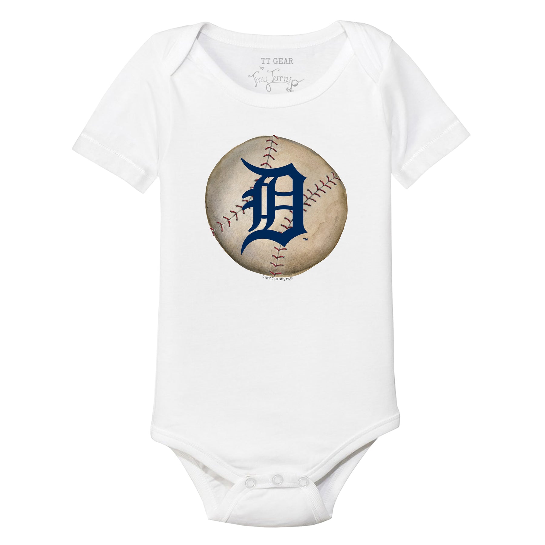 Detroit Tigers Stitched Baseball Short Sleeve Snapper