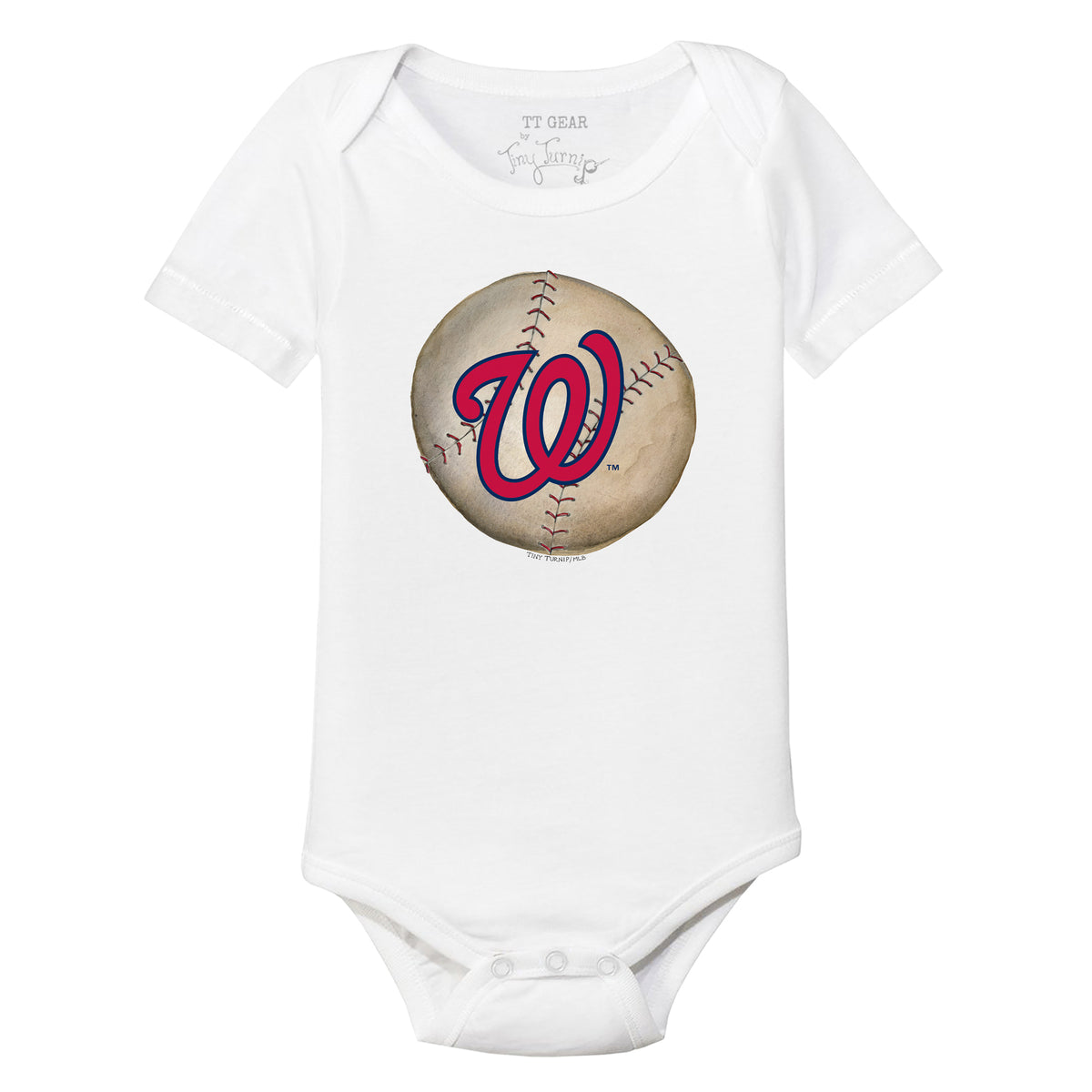Washington Nationals Stitched Baseball Short Sleeve Snapper