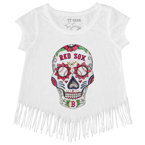 Boston Red Sox Sugar Skull Fringe Tee