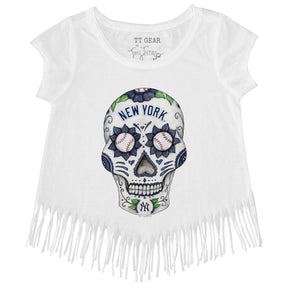 New York Yankees Sugar Skull Fringe Tee