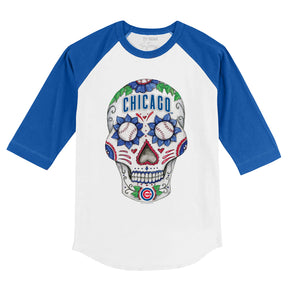 Chicago Cubs Sugar Skull 3/4 Royal Blue Sleeve Raglan