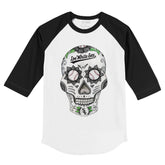 Chicago White Sox Sugar Skull 3/4 Black Sleeve Raglan