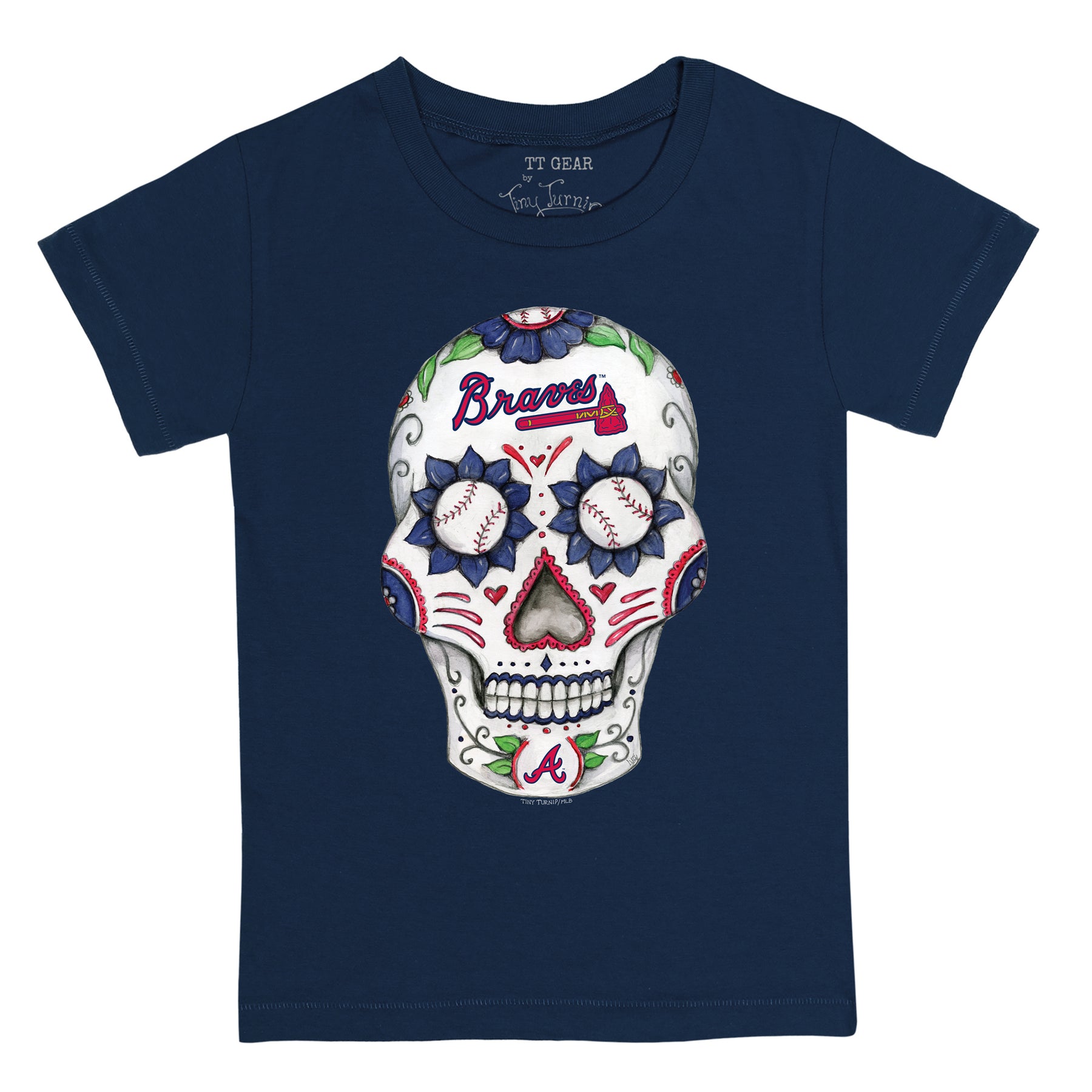2019 Los Bravos Sugar Skull Shirt Atlanta Braves - Ellie Shirt