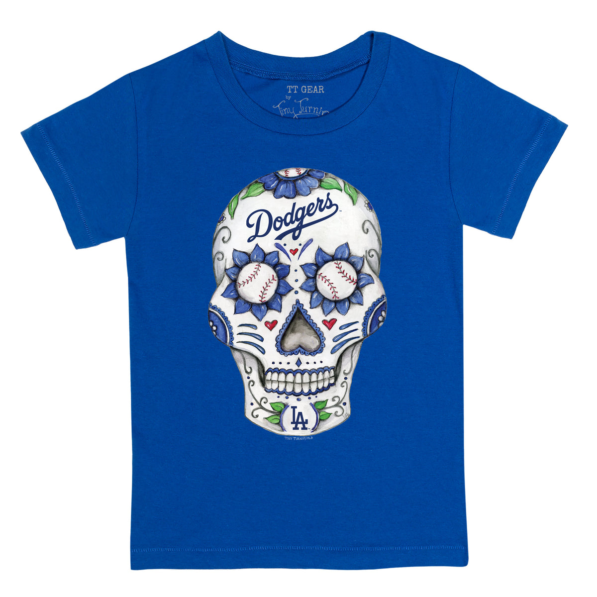 Los Angeles Dodgers Sugar Skull Tee Shirt 4T / Royal Blue