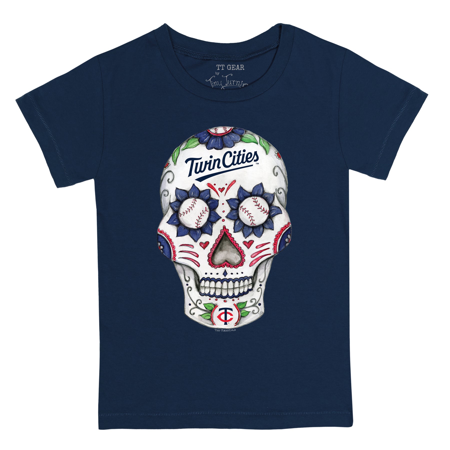 Toddler Tiny Turnip Royal Los Angeles Dodgers Sugar Skull T-Shirt