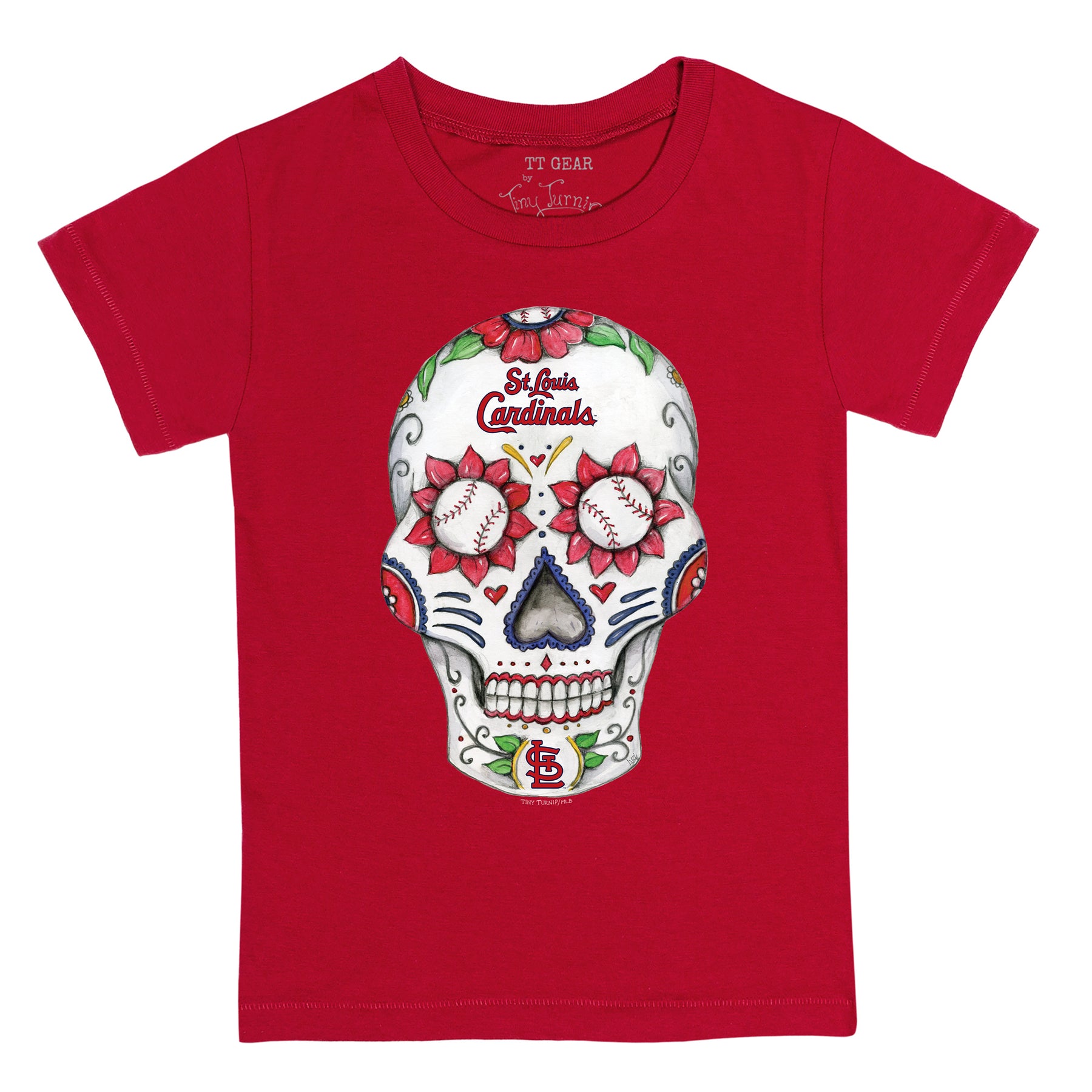 St. Louis Cardinals Sugar Skull Tee Shirt