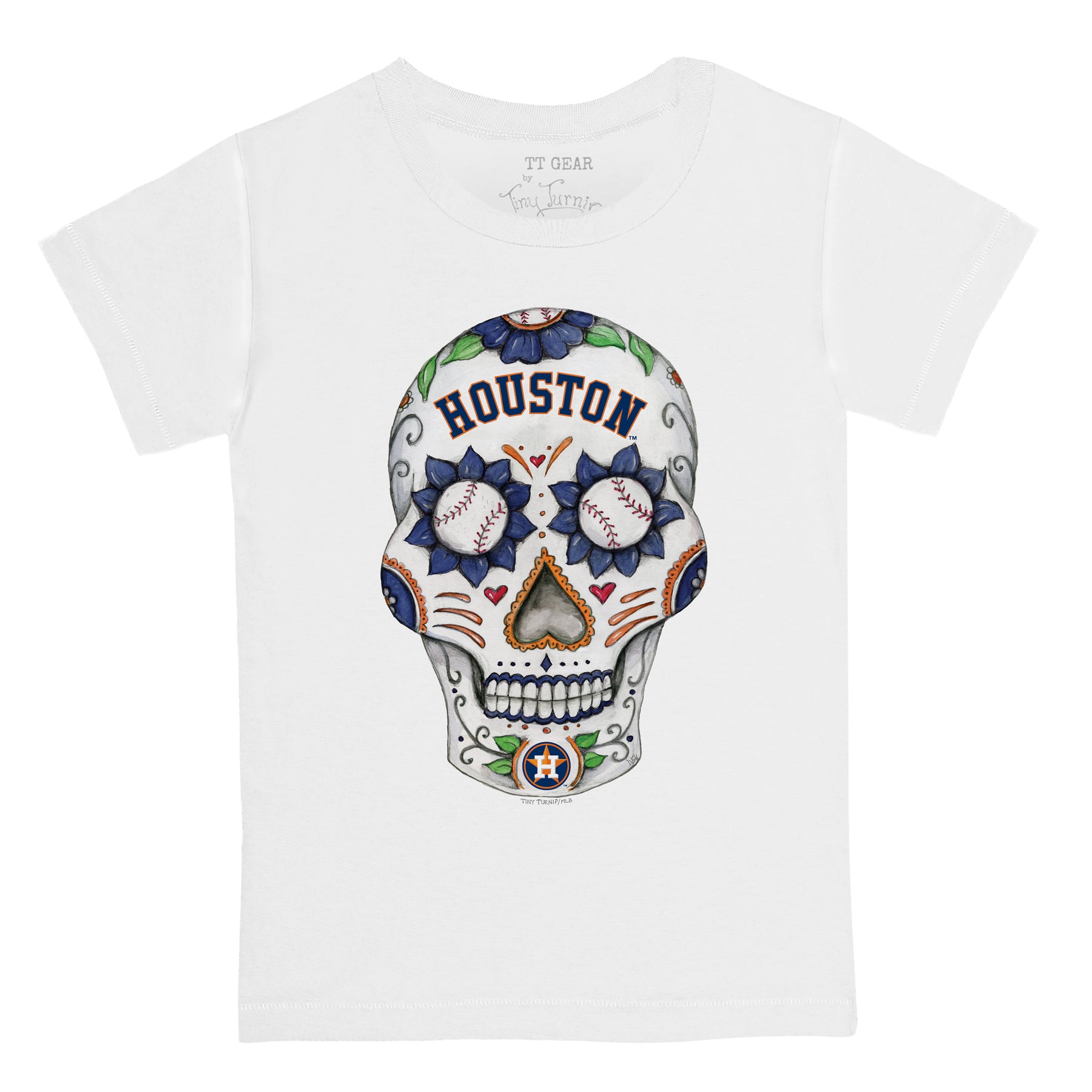 Houston Astros Sugar Skull Tee Shirt 18M / White