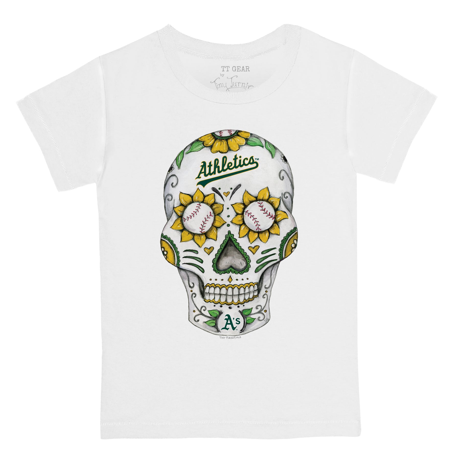 Oakland Athletics Sugar Skull Tee Shirt