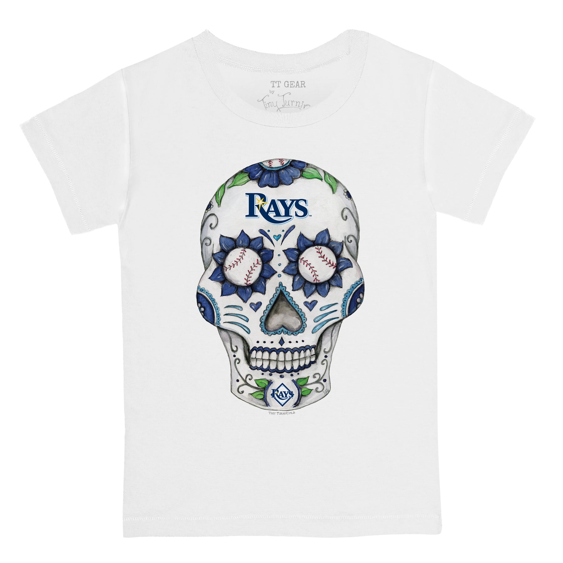 Youth Tampa Bay Rays Tiny Turnip White Baseball Love T-Shirt