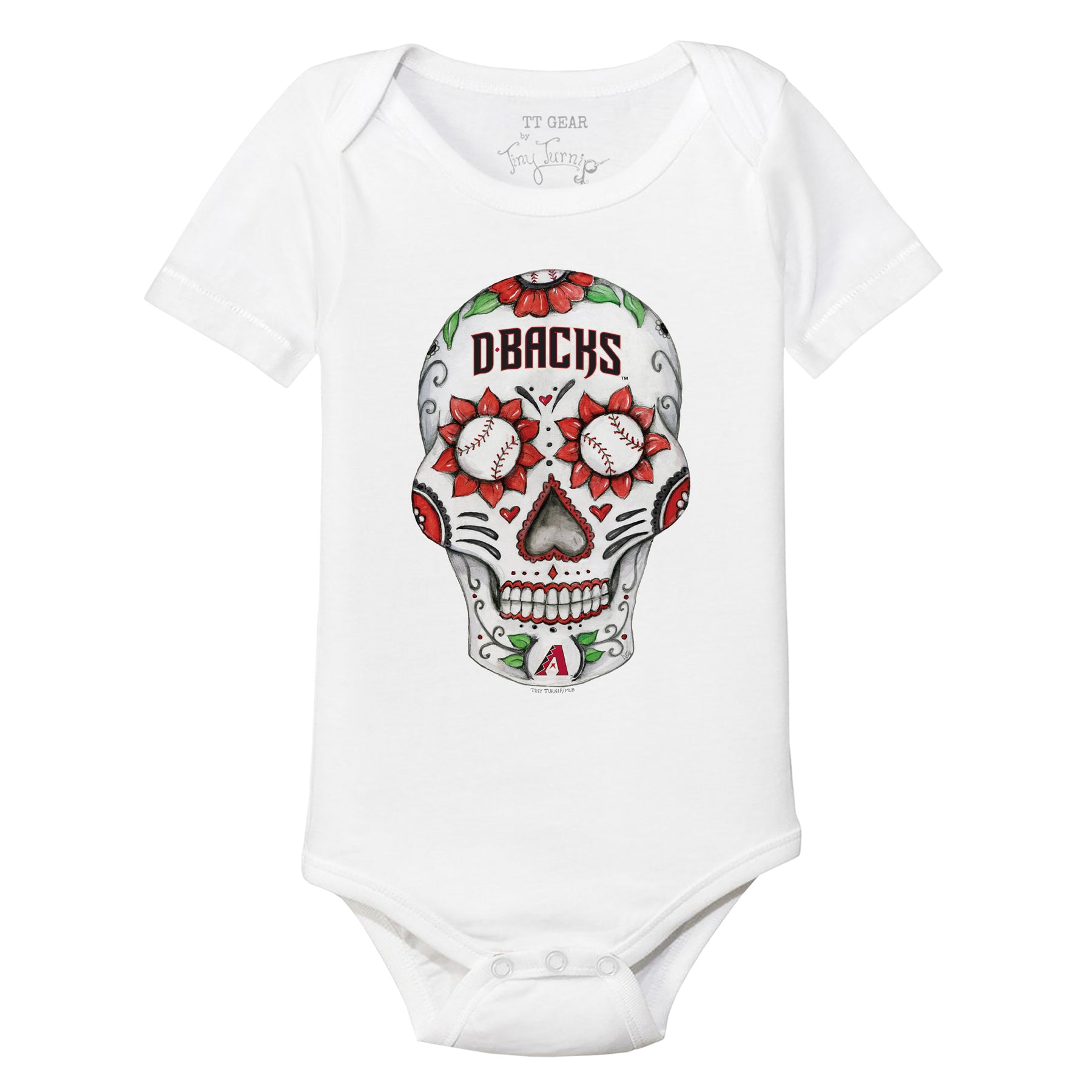 Arizona Diamondbacks Sugar Skull Short Sleeve Snapper