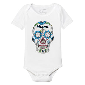 Miami Marlins Sugar Skull Short Sleeve Snapper