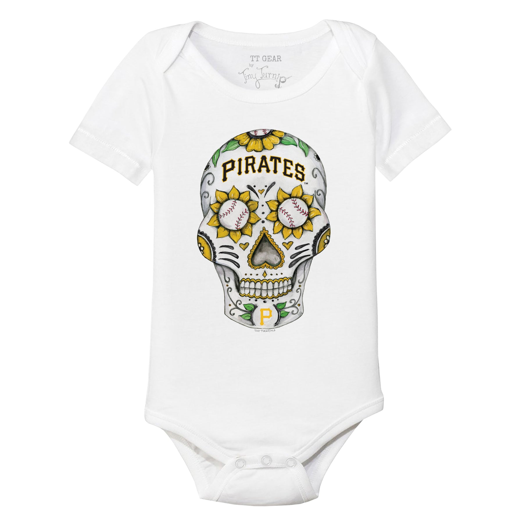 Pittsburgh Pirates Sugar Skull Short Sleeve Snapper