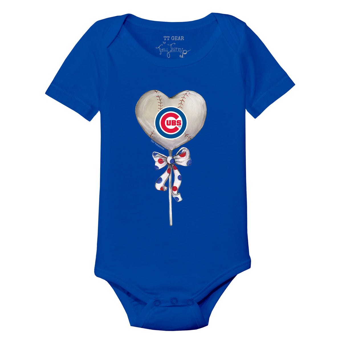 Chicago Cubs Heart Lolly Short Sleeve Snapper