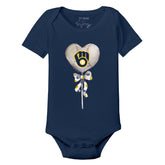 Milwaukee Brewers Heart Lolly Short Sleeve Snapper