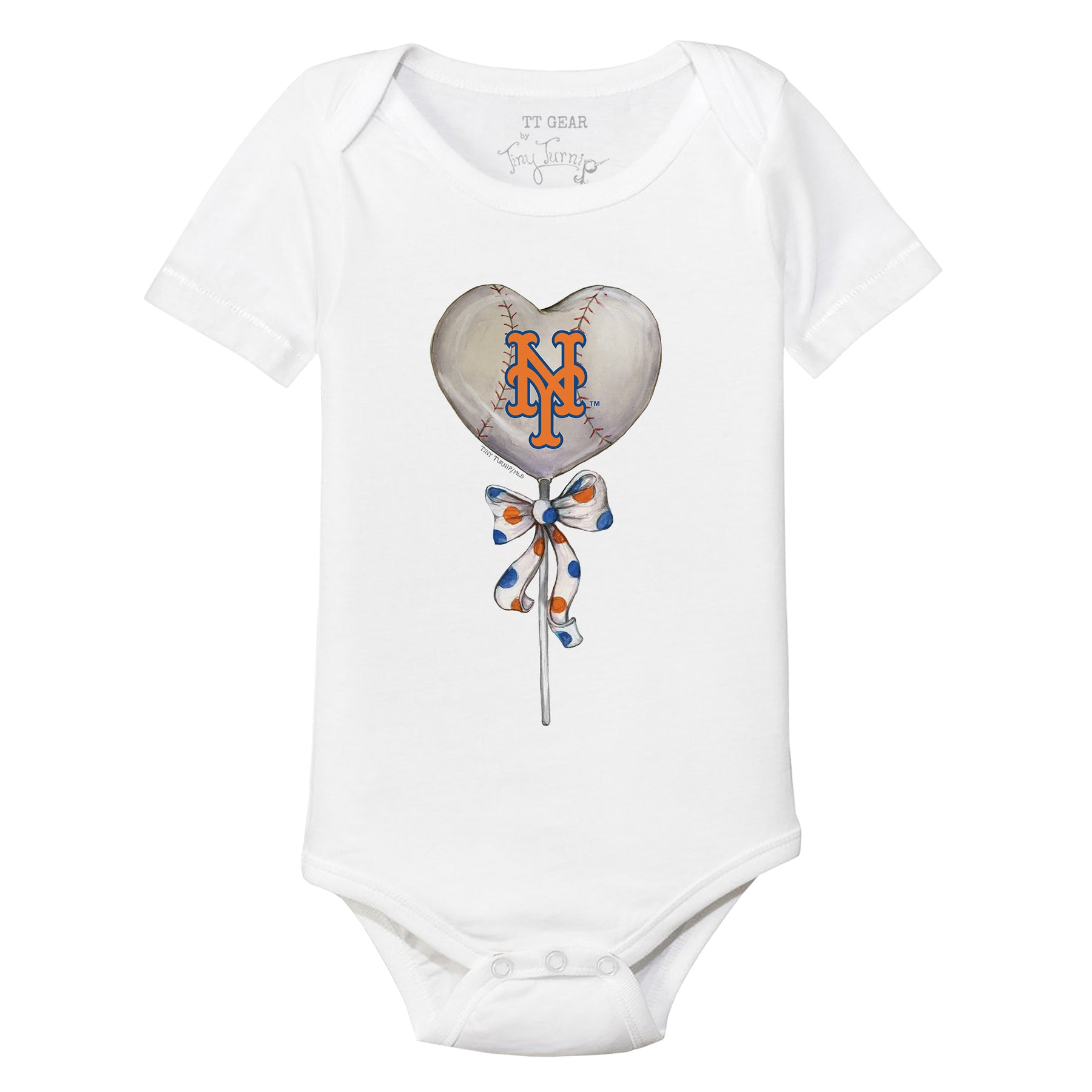 New York Mets Heart Lolly Short Sleeve Snapper