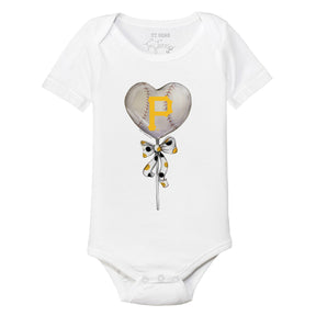 Pittsburgh Pirates Heart Lolly Short Sleeve Snapper