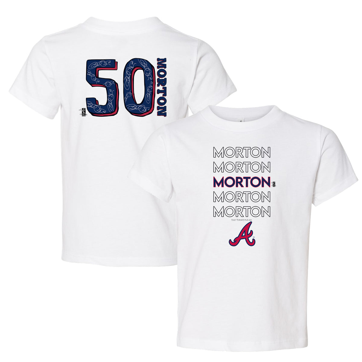 Atlanta Braves Charlie Morton Stacked Tee Shirt