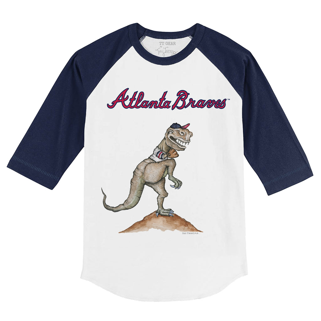 Atlanta Braves Dirt Ball 3/4 Navy Blue Sleeve Raglan Unisex S