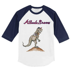 Atlanta Braves TT Rex 3/4 Navy Blue Sleeve Raglan