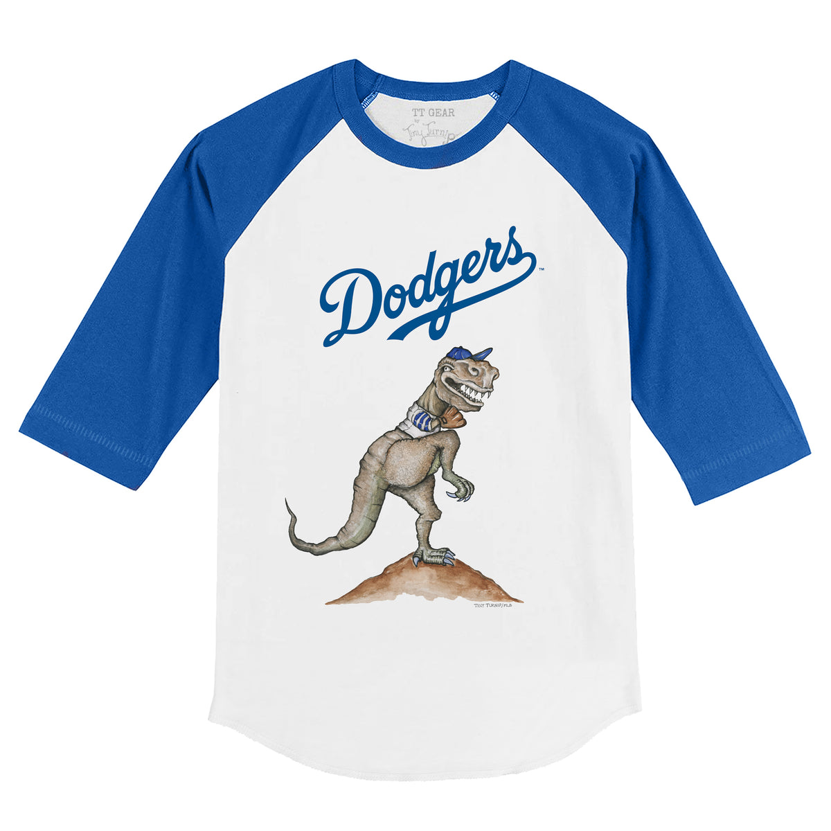 Los Angeles Dodgers TT Rex 3/4 Royal Blue Sleeve Raglan– Tiny Turnip