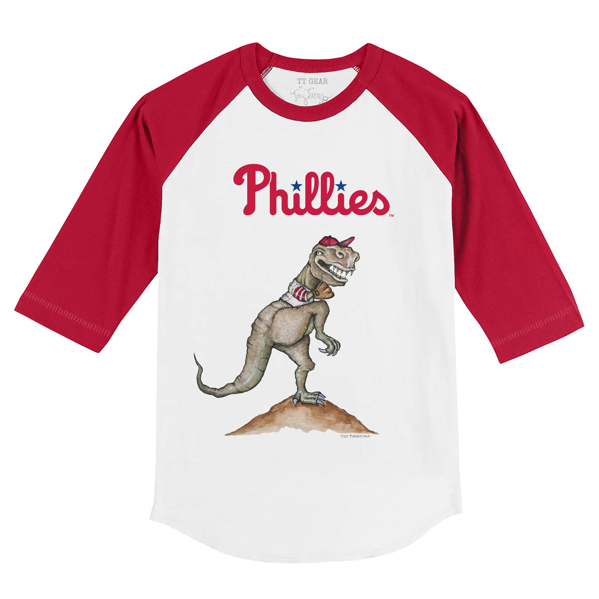 Philadelphia Phillies TT Rex 3/4 Red Sleeve Raglan
