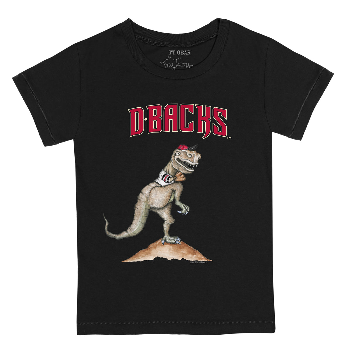 Arizona Diamondbacks Tiny Turnip Women's Slugger 3/4-Sleeve Raglan T-Shirt  - White/Black