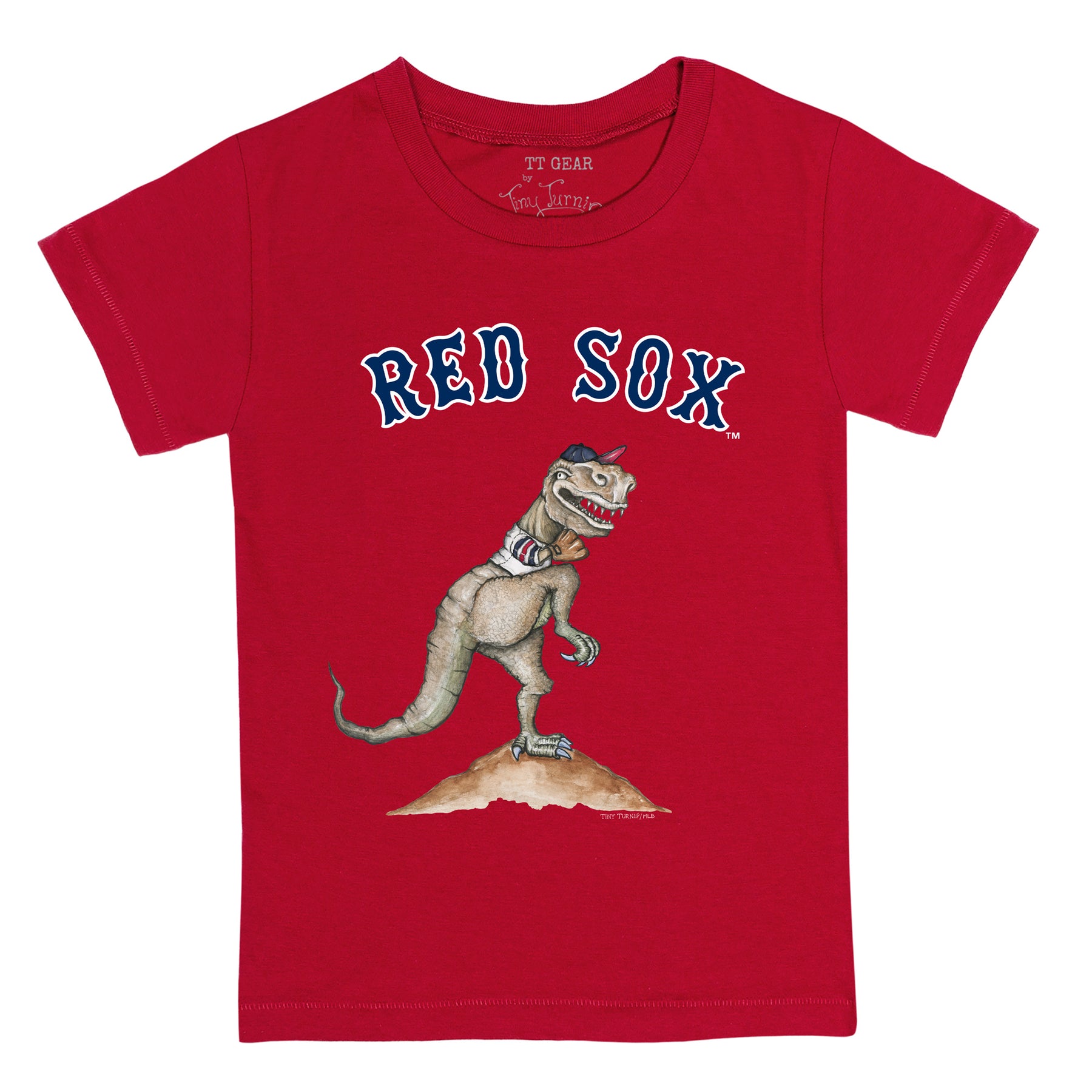 Infant Tiny Turnip White Boston Red Sox Stitched Baseball T-Shirt 