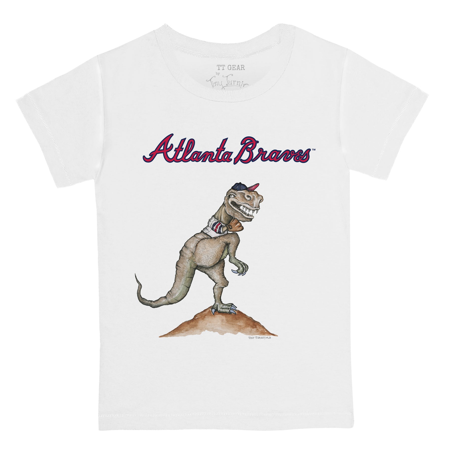 Youth Tiny Turnip White Atlanta Braves Baseball Love T-Shirt Size: Extra Large