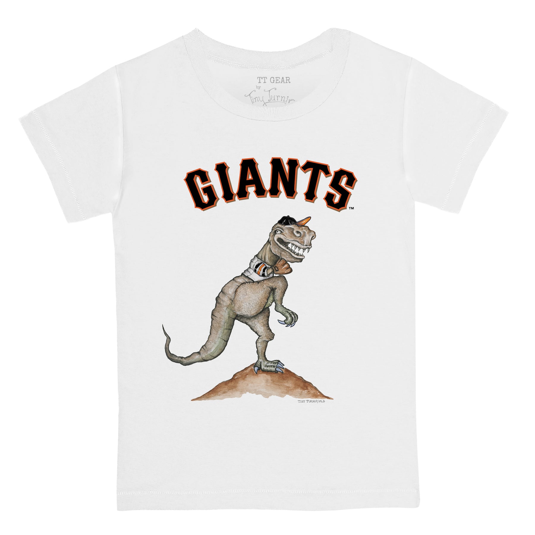 Infant Tiny Turnip White/Black San Francisco Giants Stitched Baseball Raglan 3/4 Sleeve T-Shirt