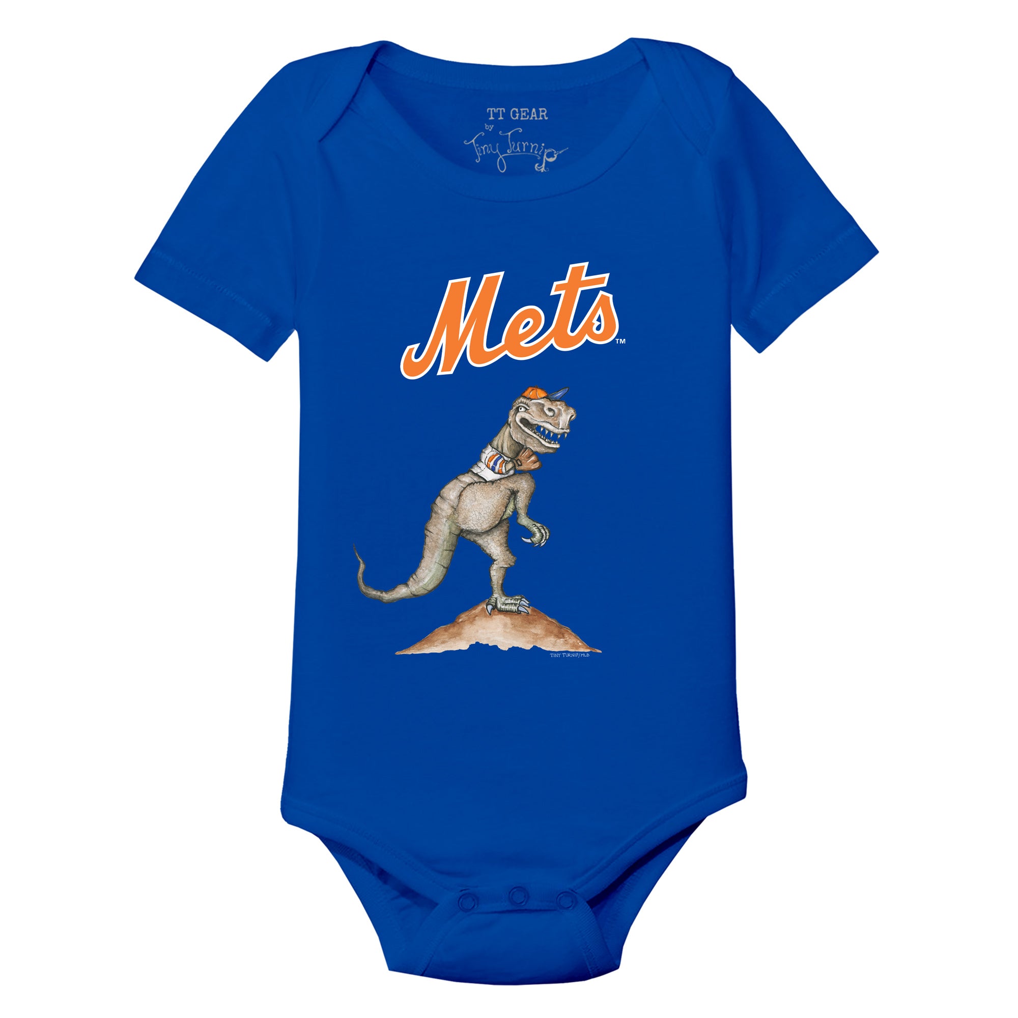New York Mets Tiny Turnip Infant TT Rex T-Shirt - Royal