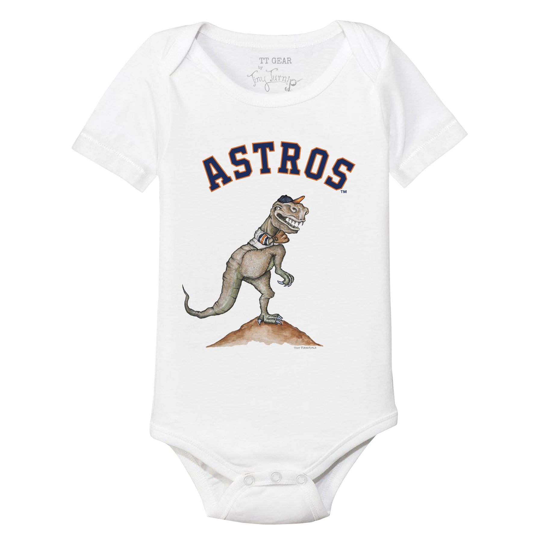 Houston Astros Stacked Short Sleeve Snapper 18M / Navy Blue