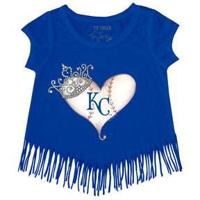 Kansas City Royals Tiara Heart Fringe Tee