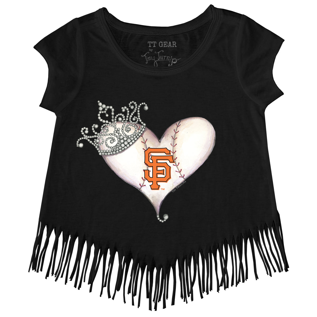 Lids San Francisco Giants Tiny Turnip Youth Baseball Cross Bats T-Shirt -  Black