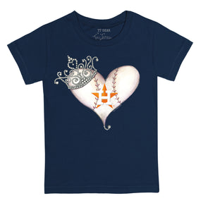 Houston Astros Tiara Heart Tee Shirt