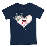 Minnesota Twins Tiara Heart Tee Shirt