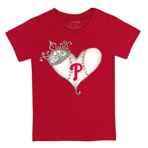 Philadelphia Phillies Tiara Heart Tee Shirt