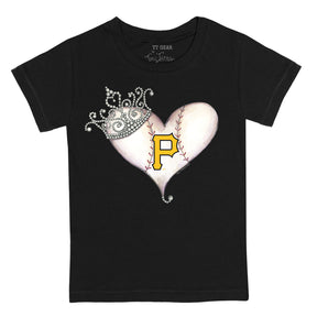 Pittsburgh Pirates Tiara Heart Tee Shirt