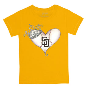 San Diego Padres Tiara Heart Tee Shirt