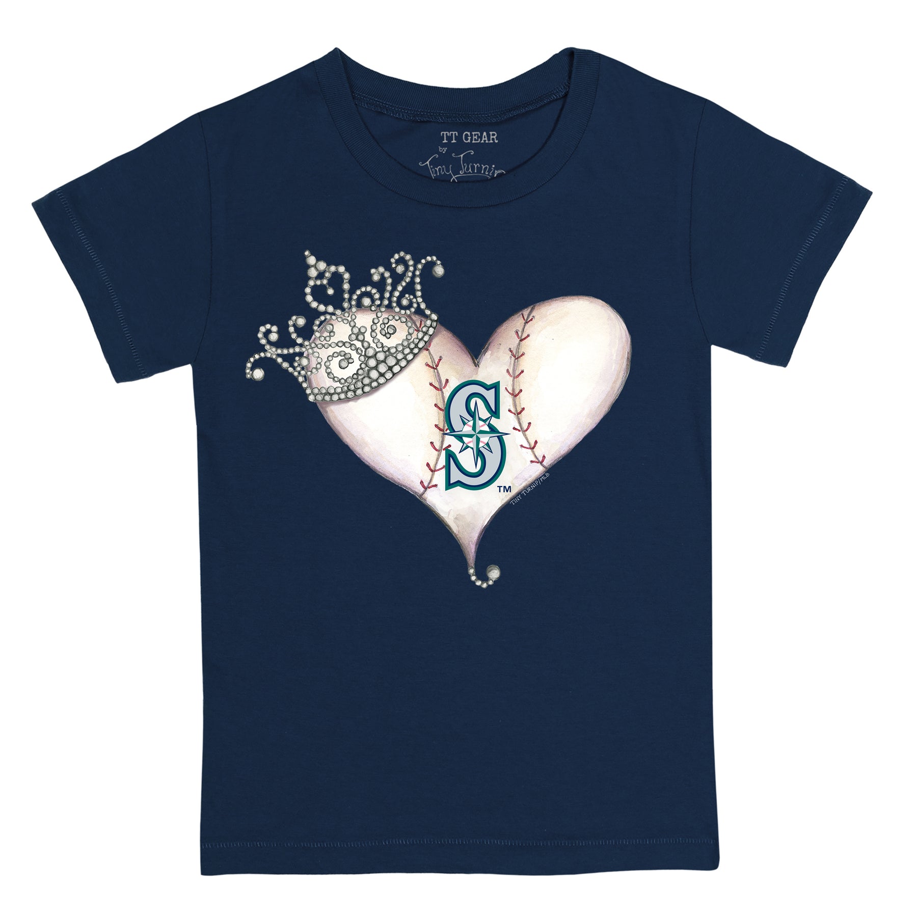Seattle Mariners Tiara Heart Tee Shirt