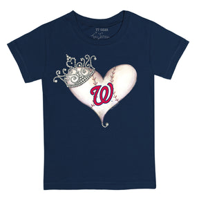 Washington Nationals Tiara Heart Tee Shirt