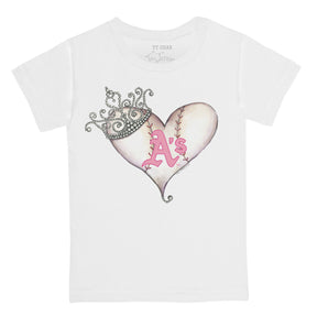 Oakland Athletics Tiara Heart Tee Shirt