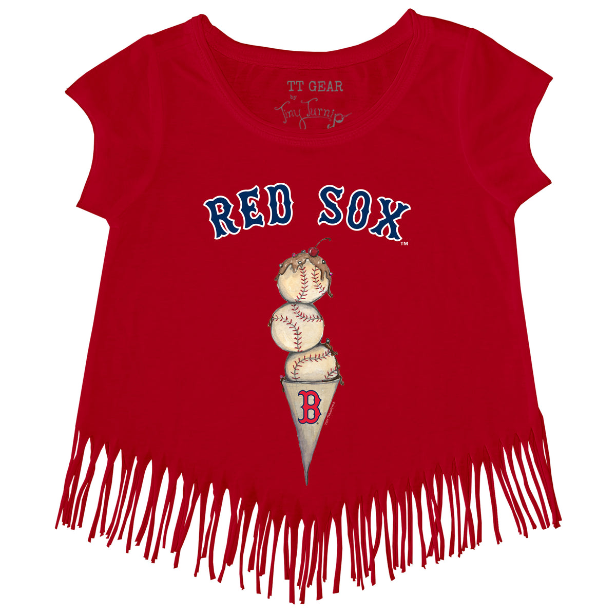 Boston Red Sox Triple Scoop Fringe Tee