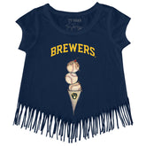 Milwaukee Brewers Triple Scoop Fringe Tee