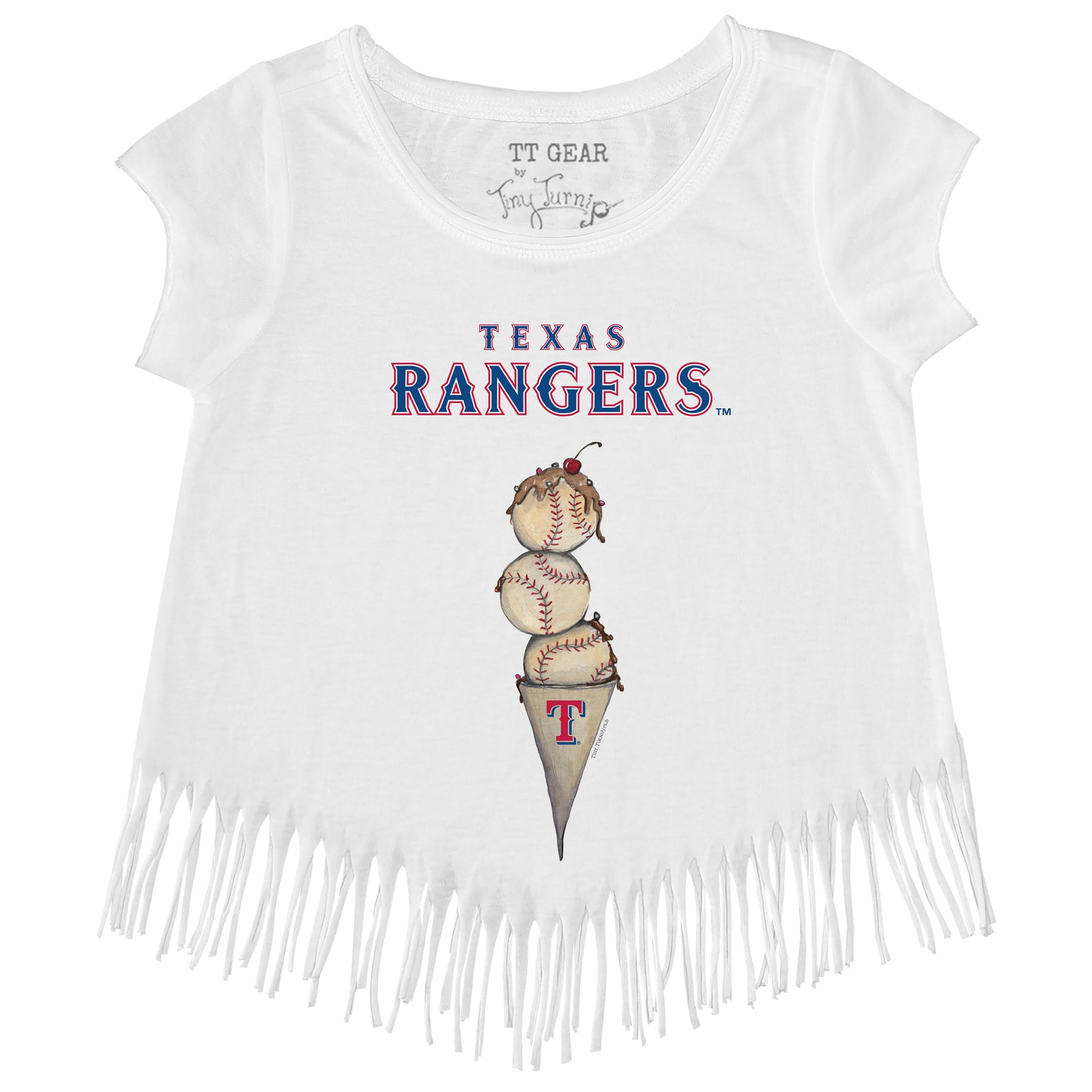 Texas Rangers Triple Scoop Fringe Tee