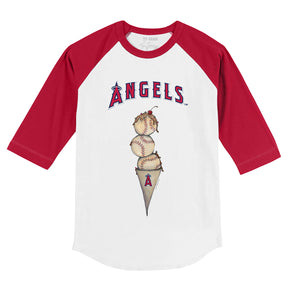 Los Angeles Angels Triple Scoop 3/4 Red Sleeve Raglan
