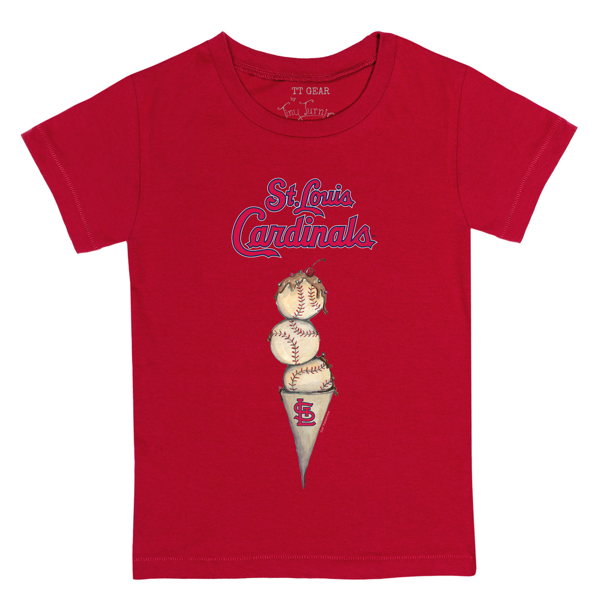 St. Louis Cardinals Tiny Turnip Women's Triple Scoop T-Shirt - Red