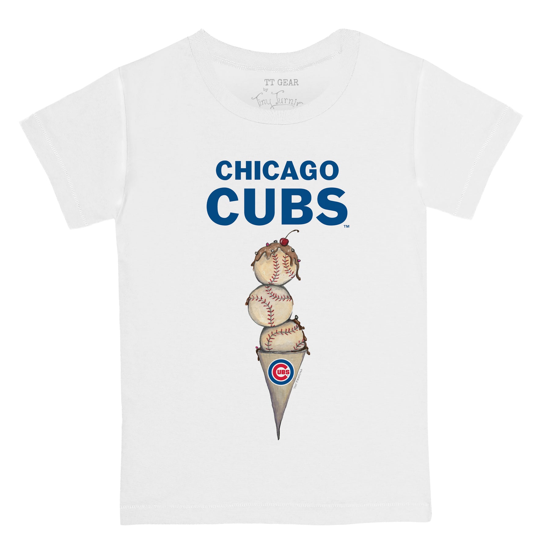 Chicago Cubs Triple Scoop Tee Shirt 18M / White